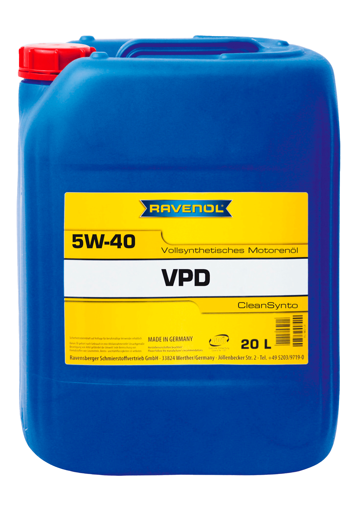 Моторное масло Ravenol VPD SAE 5W-40, 20л